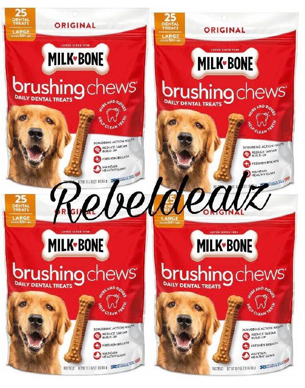 Milk-Bone Brushing Chews Large Dental Treats $32.xx, Reg $70