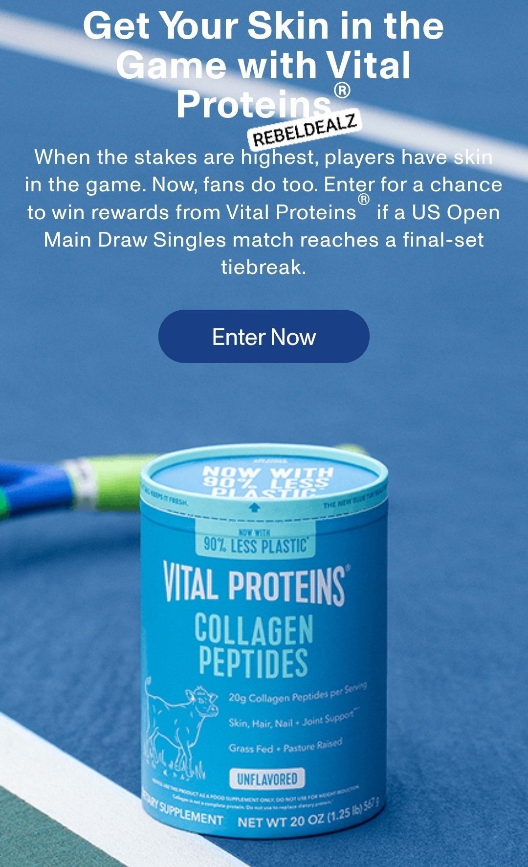 Vital Proteins US Open Sweepstakes with 10,002 Winners