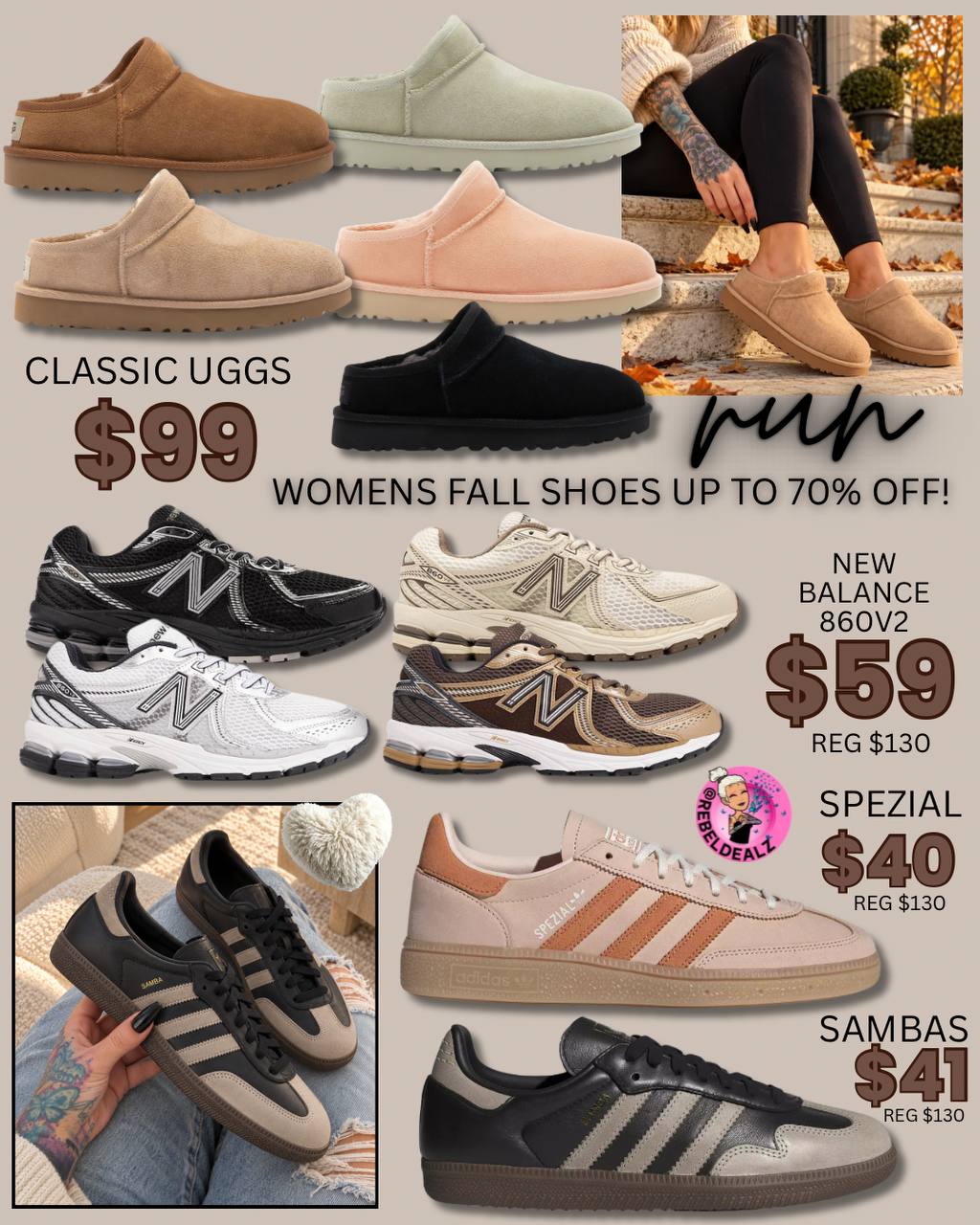 Women's Fall Sneakers & Boots Now Up to 70% Off