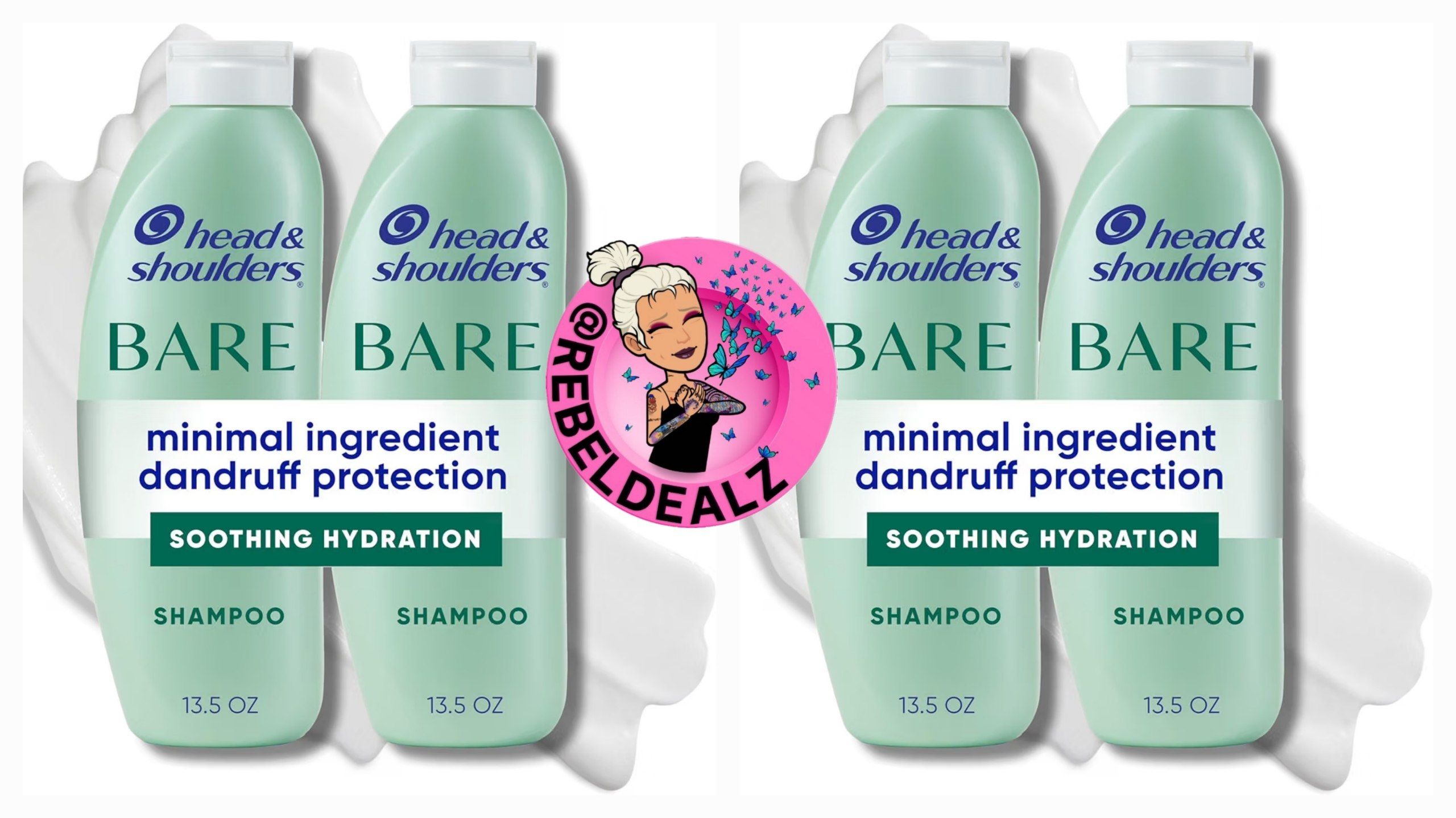 Head & Shoulders BARE Shampoo Twin Pack as Low as $23.xx for 4