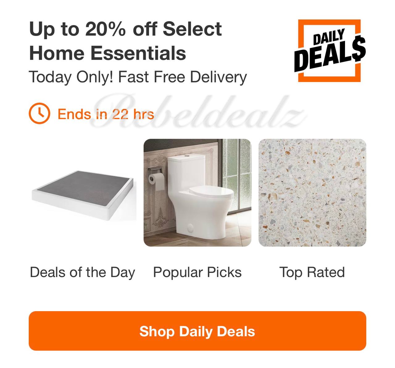 Home Depot Daily Deals: Up to 20% Off Select Home Essentials