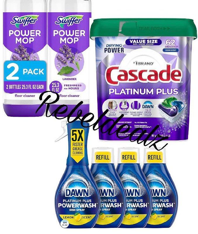 Save on Dishwasher Pods, Dish Soap, and Floor Cleaner