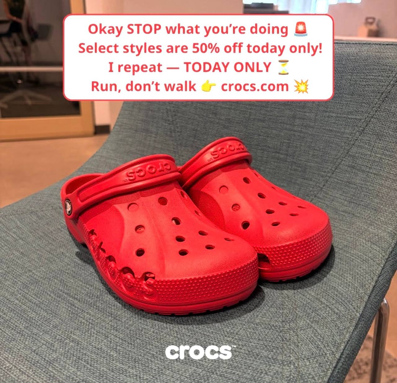 Extra 50% off Crocs