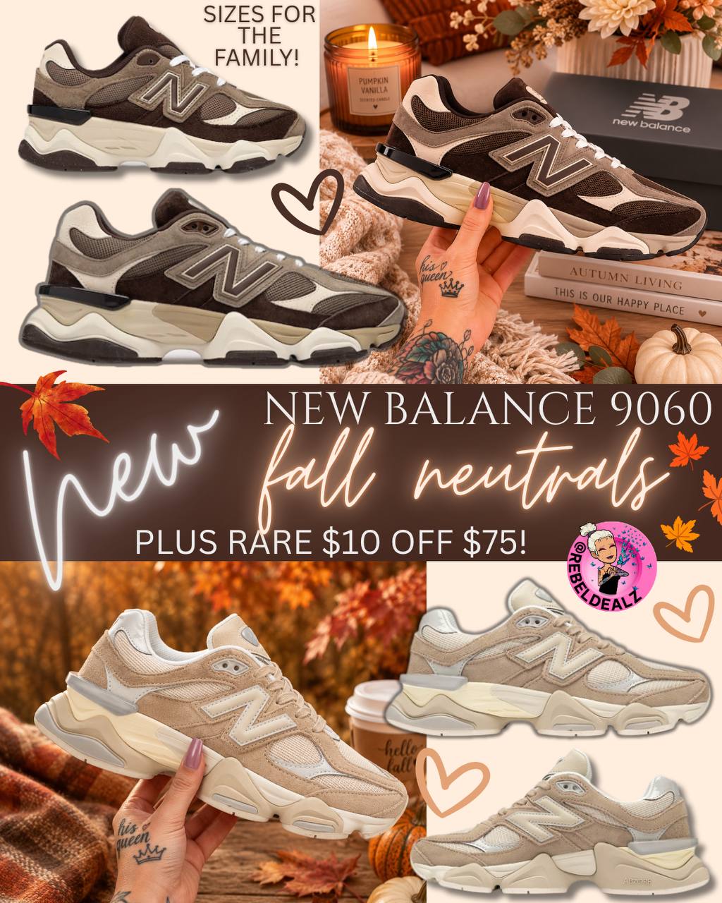New Balance 9060 Sneakers Fall Collection - Women's, Kids & Toddler Sizes