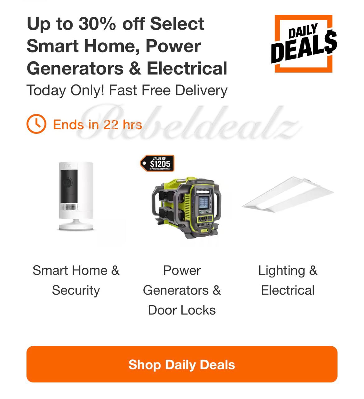 Home Depot Daily Deals: Up to 30% Off Smart Home, Power Generators & Electrical
