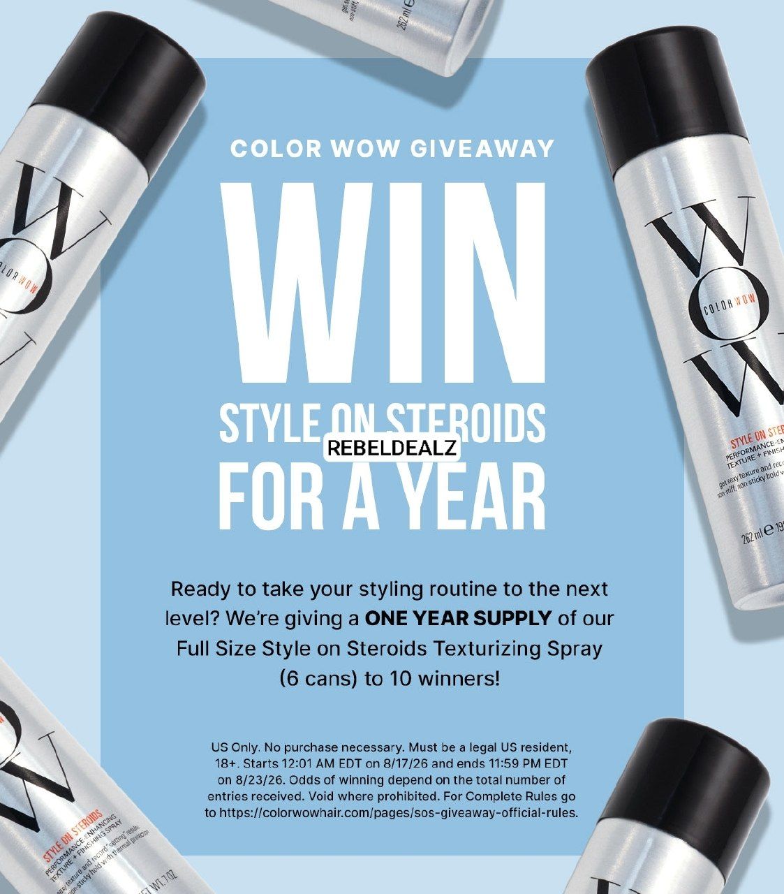 Color Wow Upgrade Your Styling Routine Sweepstakes - 10 Winners