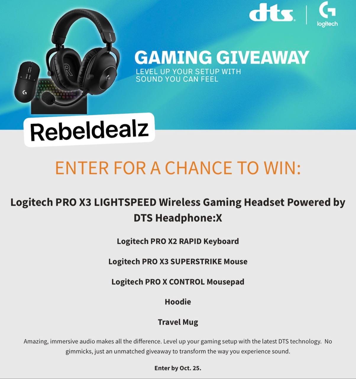 DTS Gaming Giveaway: Win a Logitech PRO X Prize Pack