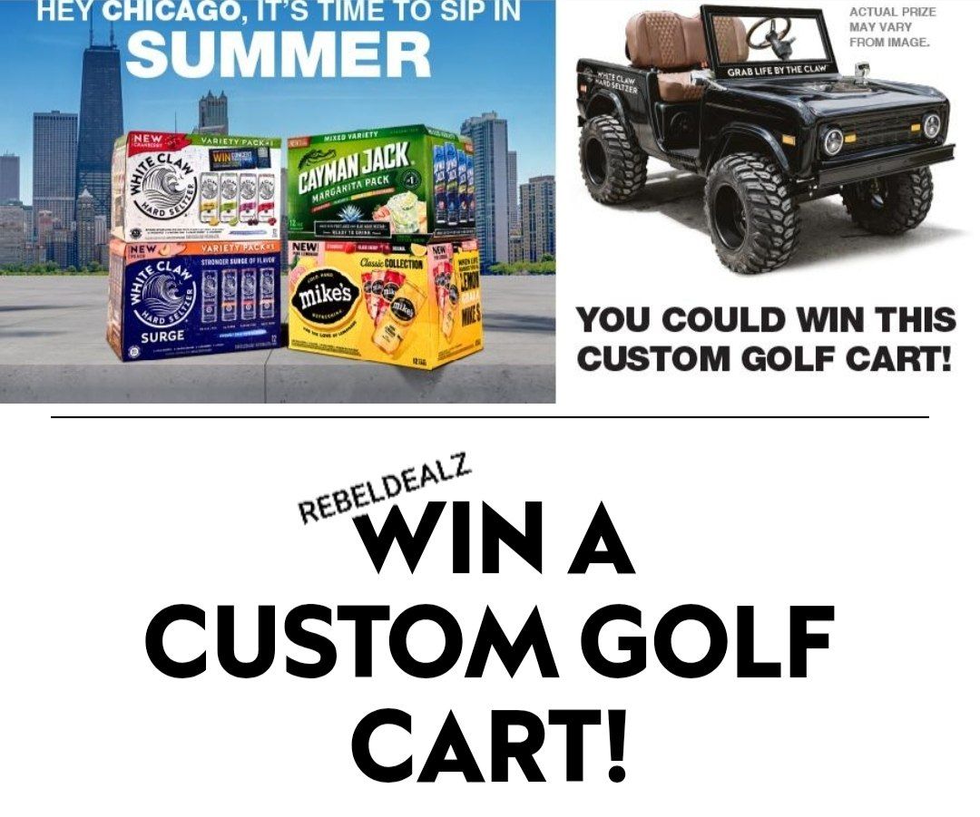 Win a White Claw Ultimate Golf Cart in Illinois