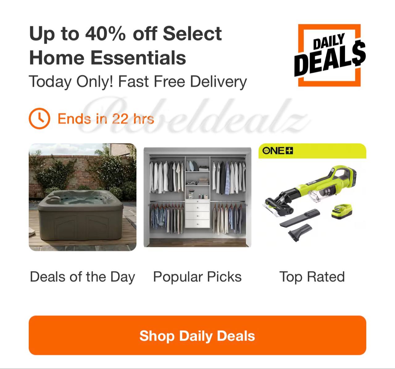 Home Depot Daily Deal: Up to 40% off Select Home Essentials