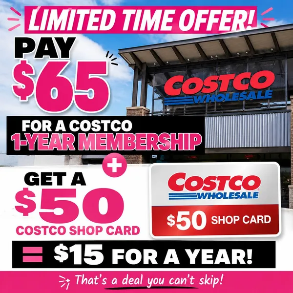 Costco Gold Star Membership with $50 Shop Card