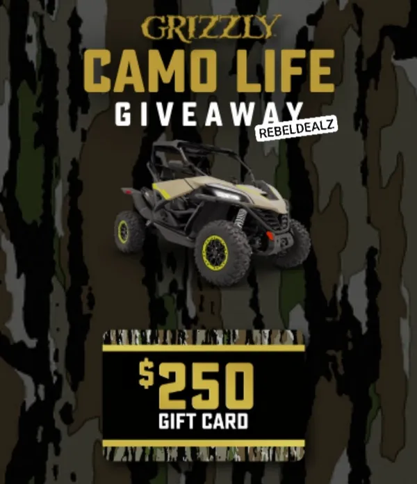 Grizzly Camo Life Giveaway: UTV and $250 Gift Card