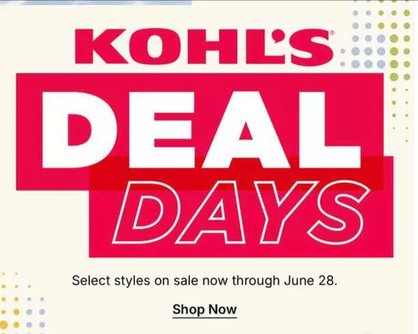 Kohl's Deal Days: Free Shipping with Daily Deals