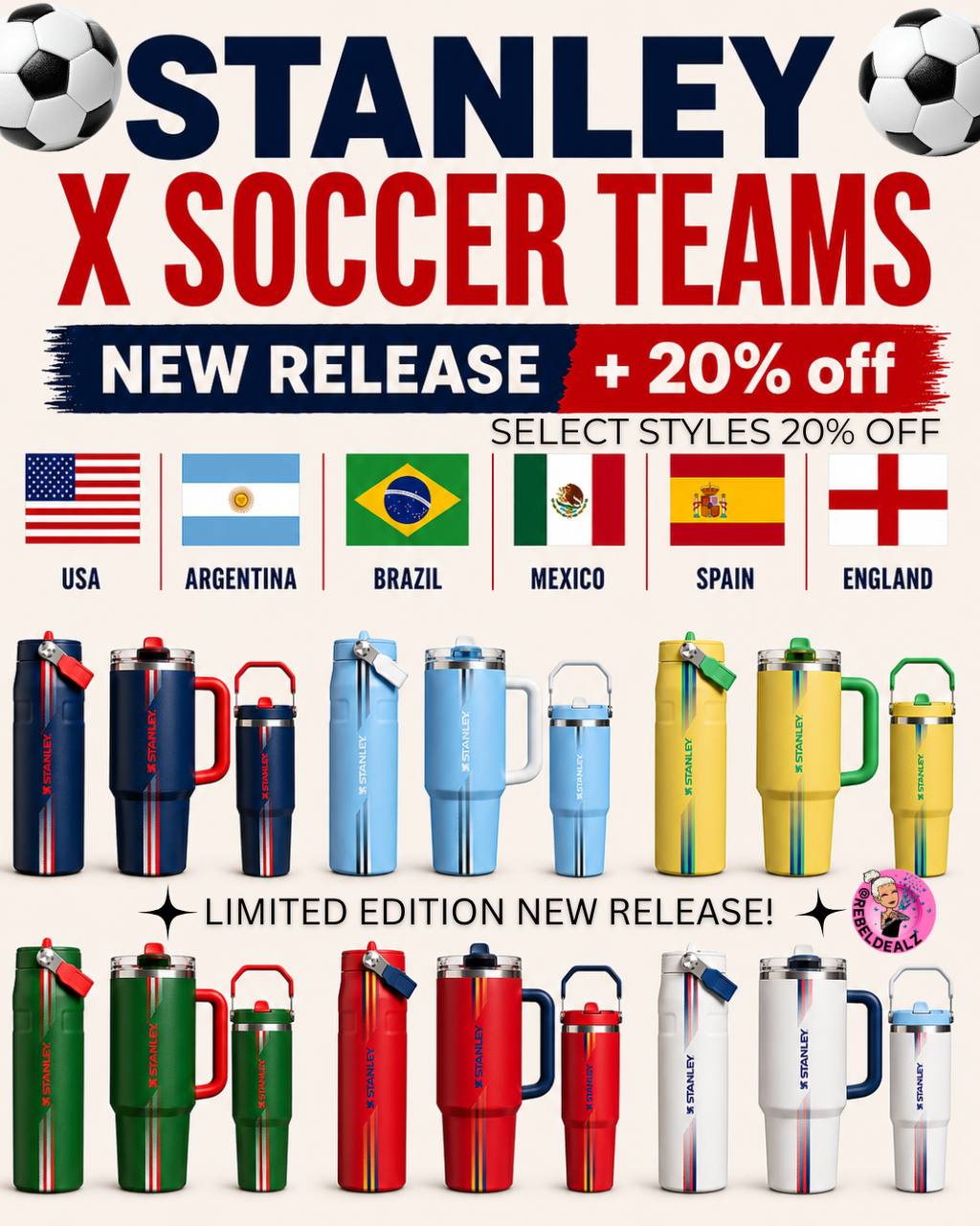 Stanley New Soccer Collection - Ice Flows 20% Off