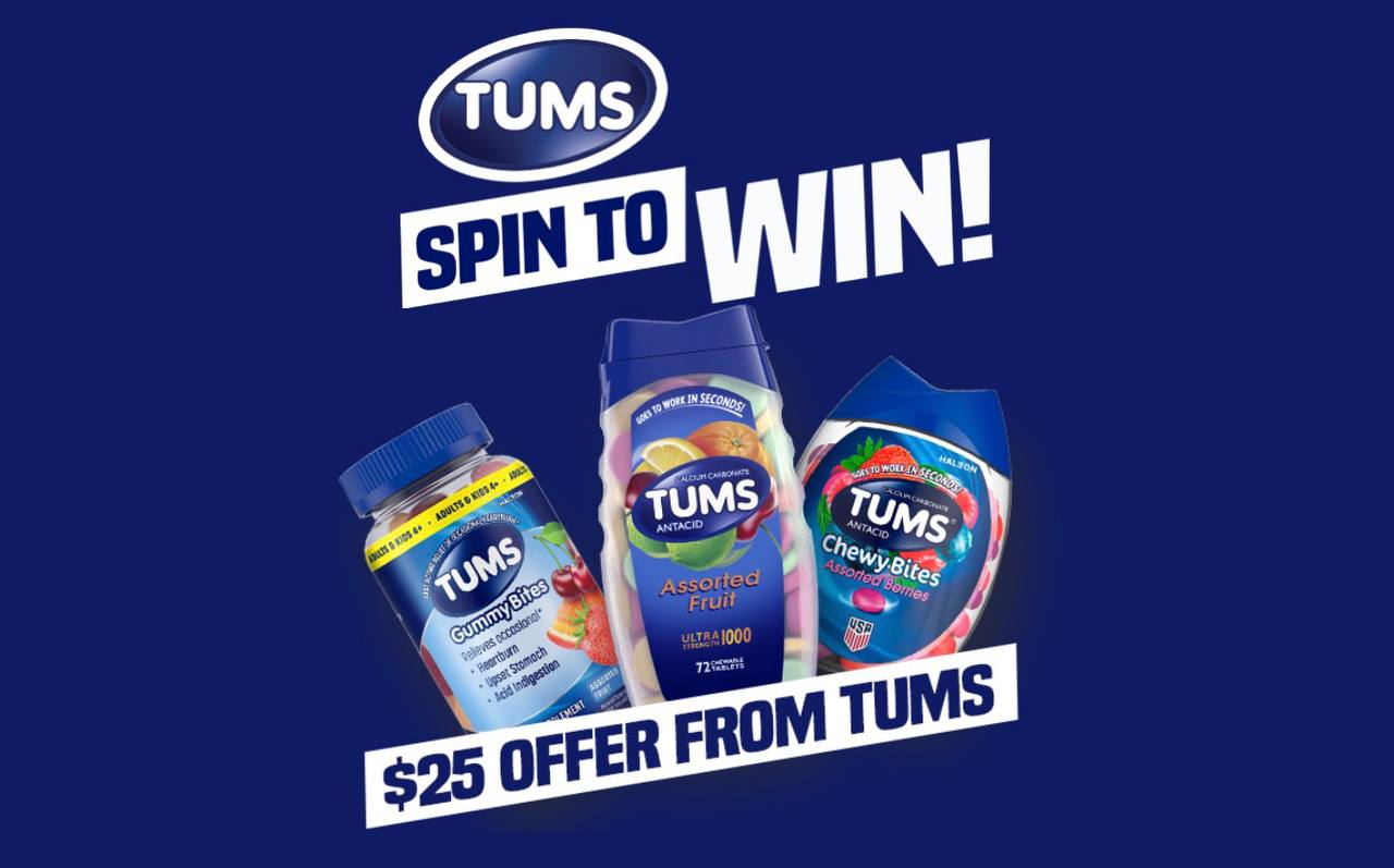 Spin to Win with Tums Sweepstakes