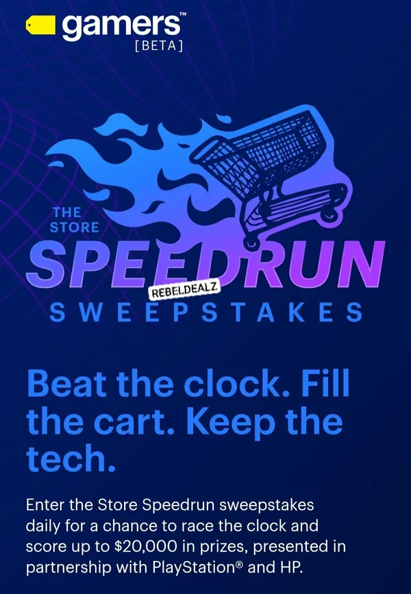 Best Buy Store Speedrun Sweepstakes: Up to $20,000 in Tech