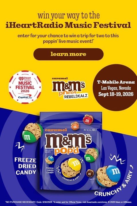 iHeartRadio and M&M'S Flyaway Sweepstakes