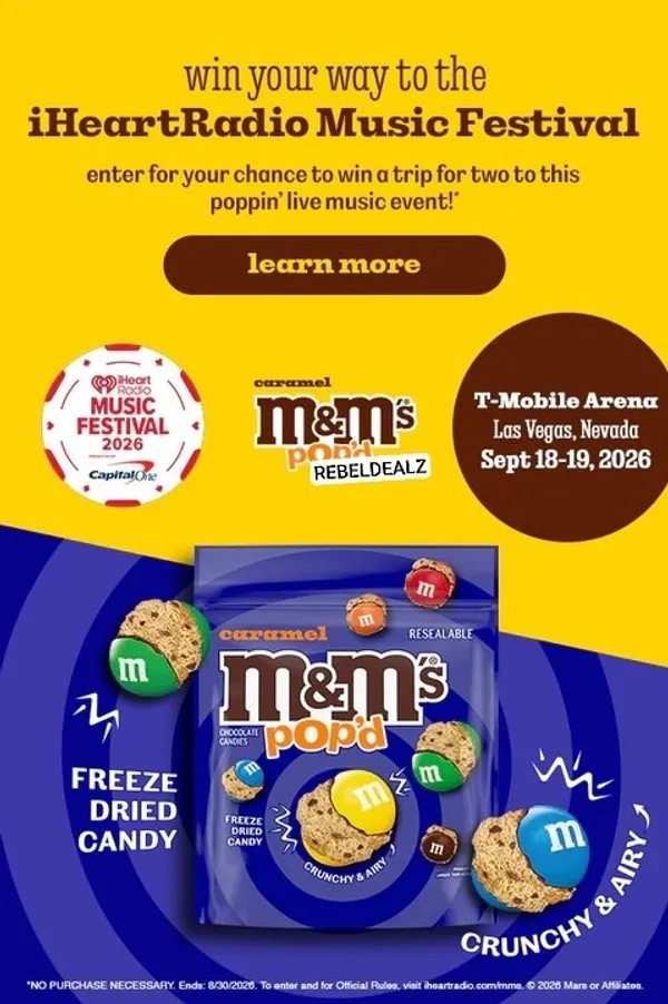 iHeartRadio and M&M'S Flyaway Sweepstakes