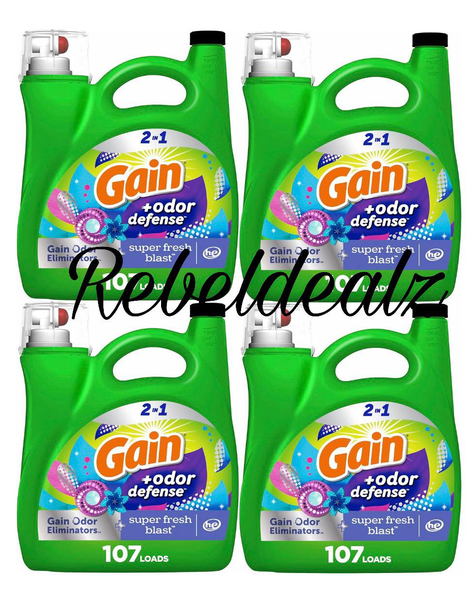 Gain Odor Defense Laundry Detergent 4-Pack, $36.xx at Amazon