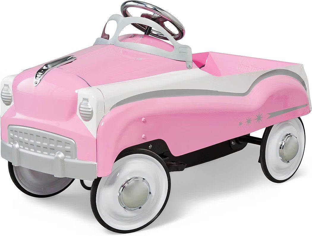 Kid Trax Classic Pink Pedal Car for Girls Ages 3-5