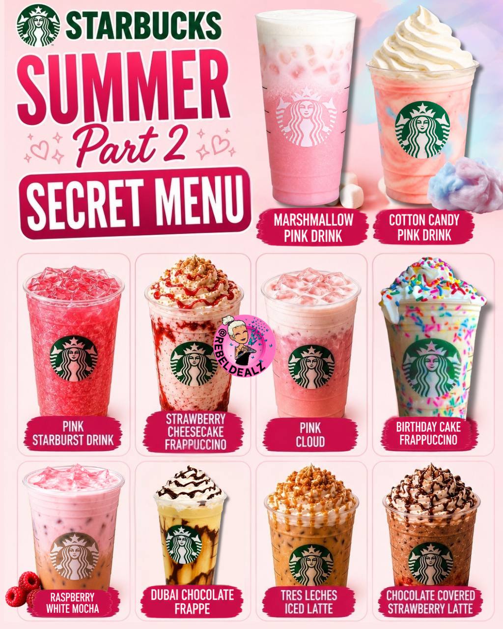 Starbucks Summer Secret Menu Part 2 ☀️💗