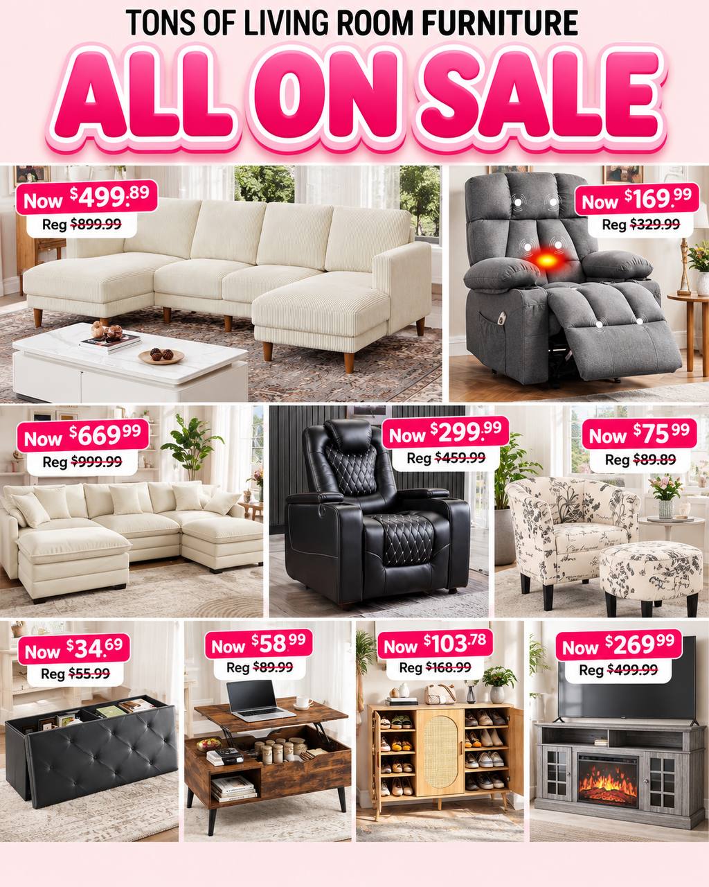 Living Room Furniture Sale: Sectionals, Recliners, TV Stands
