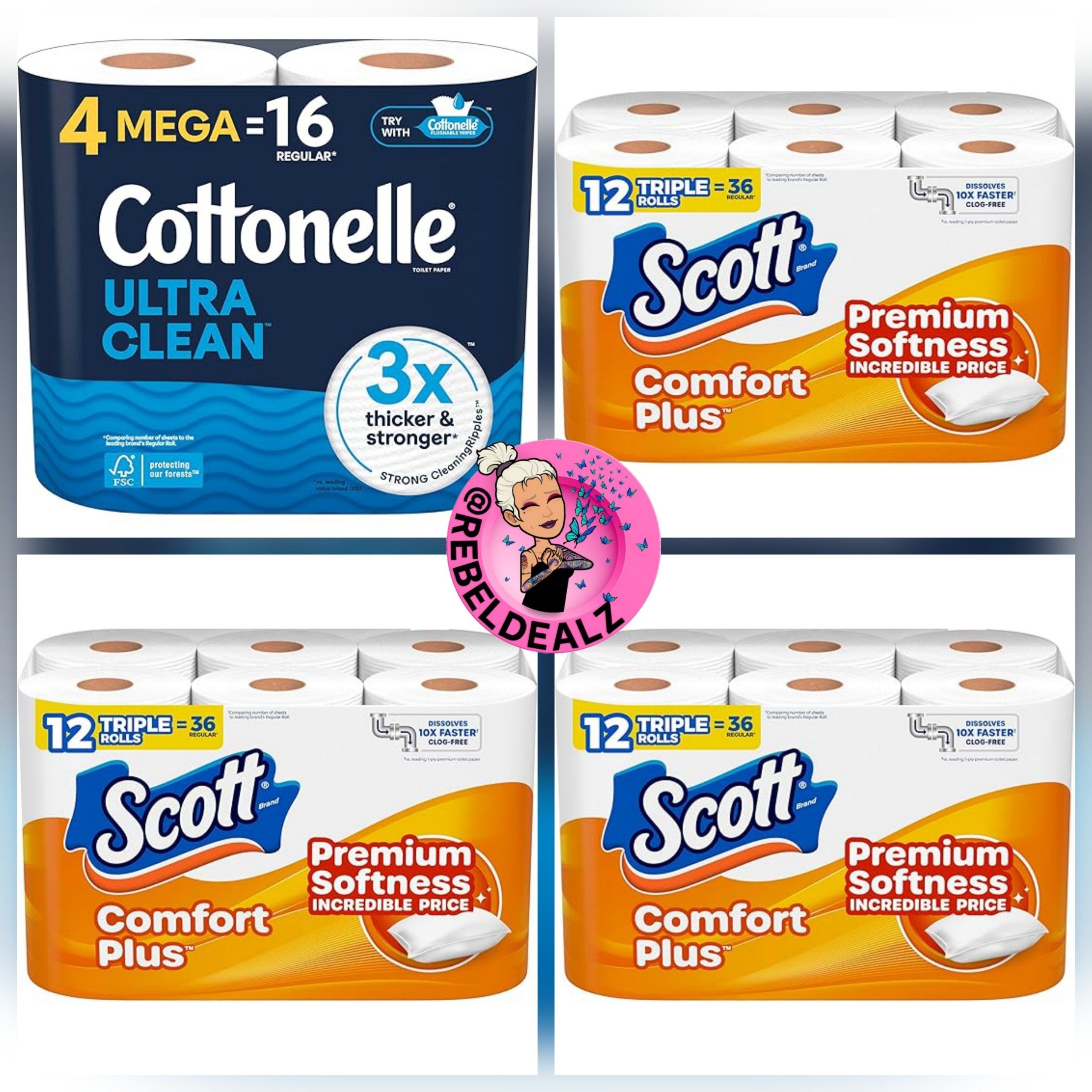 Toilet Paper Deals: Scott ComfortPlus & Cottonelle Ultra Clean