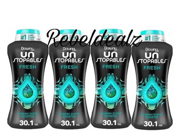 Downy Unstopables Fresh Scent Booster 30.1 oz, 4-Pack Deal