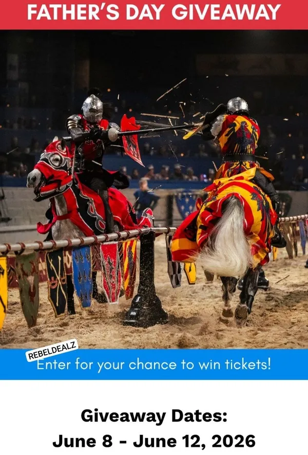 Medieval Times Father's Day Sweepstakes - Win a Free Dinner