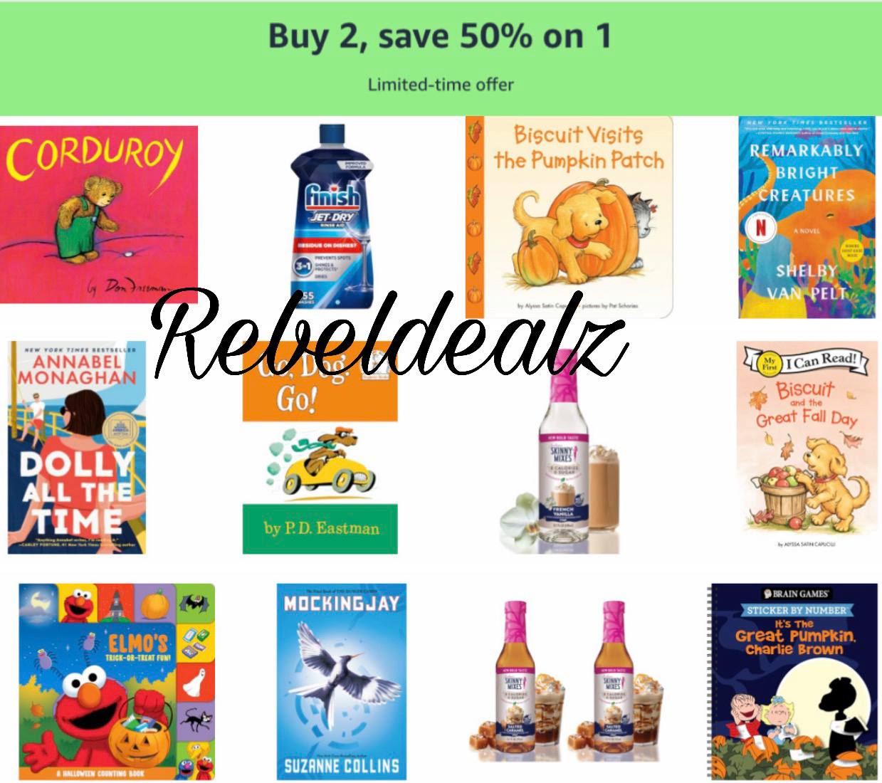 Buy 2, Get the 2nd 50% Off Select Books, Groceries and Toys at Amazon