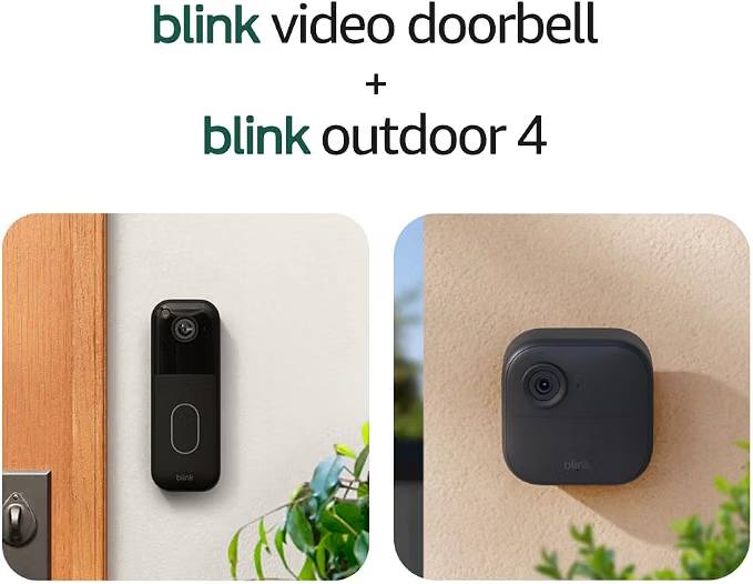 Blink Video Doorbell + Outdoor 4 Camera Bundle at Amazon