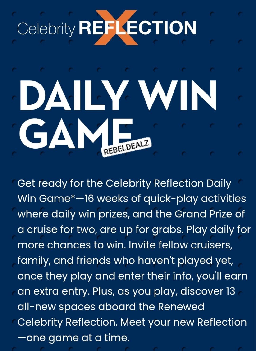 Celebrity Cruises Reflection Daily Win Sweepstakes - 216 Winners