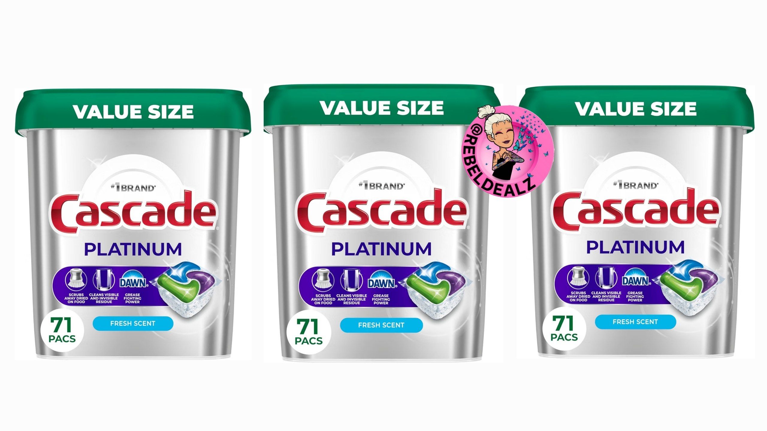 Cascade Platinum Dishwasher Pods 71-Count on Sale at Amazon