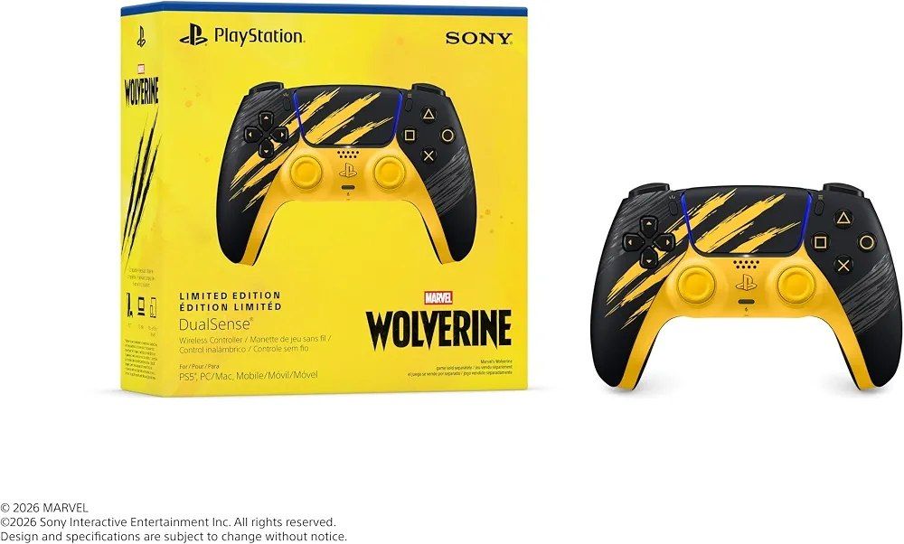 PlayStation DualSense Wireless Controller Marvel's Wolverine Battle Yellow Limited Edition Preorder