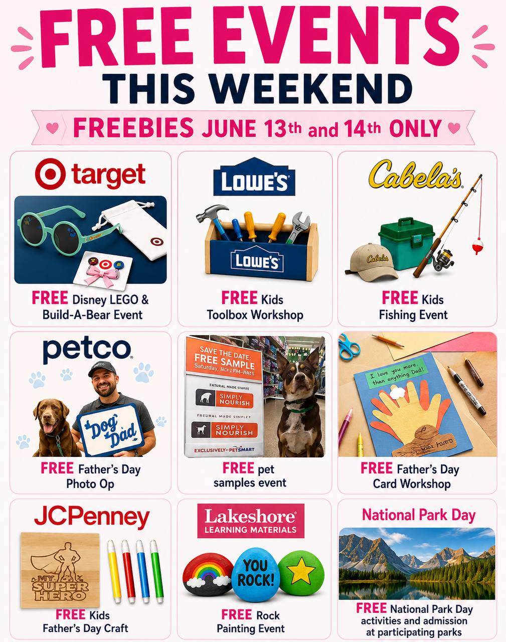 9 FREE Family Events Happening This Weekend (June 13–14, 2026)