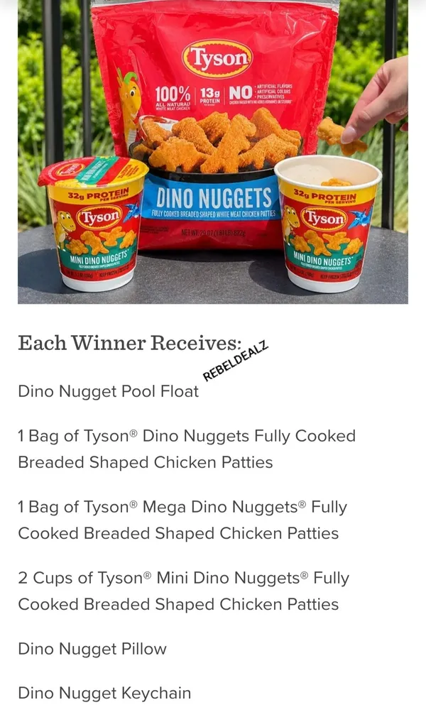 Tyson Brand Summer Sweepstakes - Win Big!