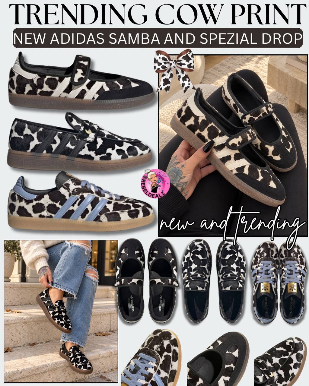 New and Trending Adidas Cow Print Samba and Spezial Drop