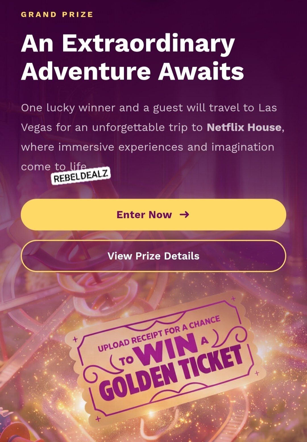 Kellogg's Cocoa Loops Wonka Golden Ticket Sweepstakes (21 Winners)