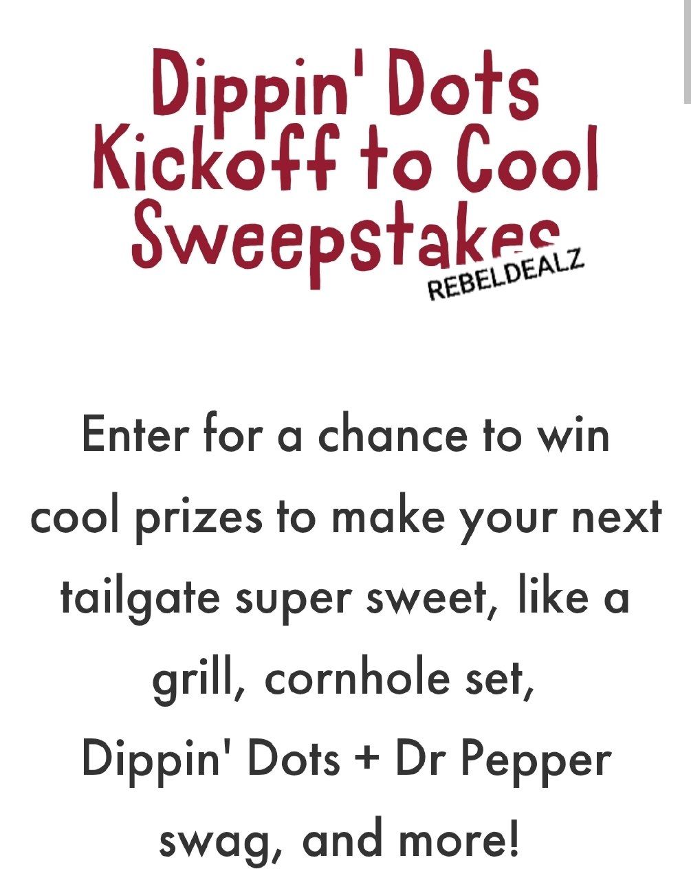 Enter the Dippin' Dots Kickoff to Cool Sweepstakes