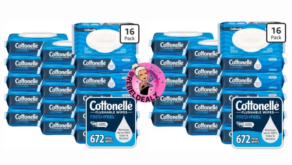 Cottonelle Fresh Feel Flushable Wipes 16-Pack Bundle