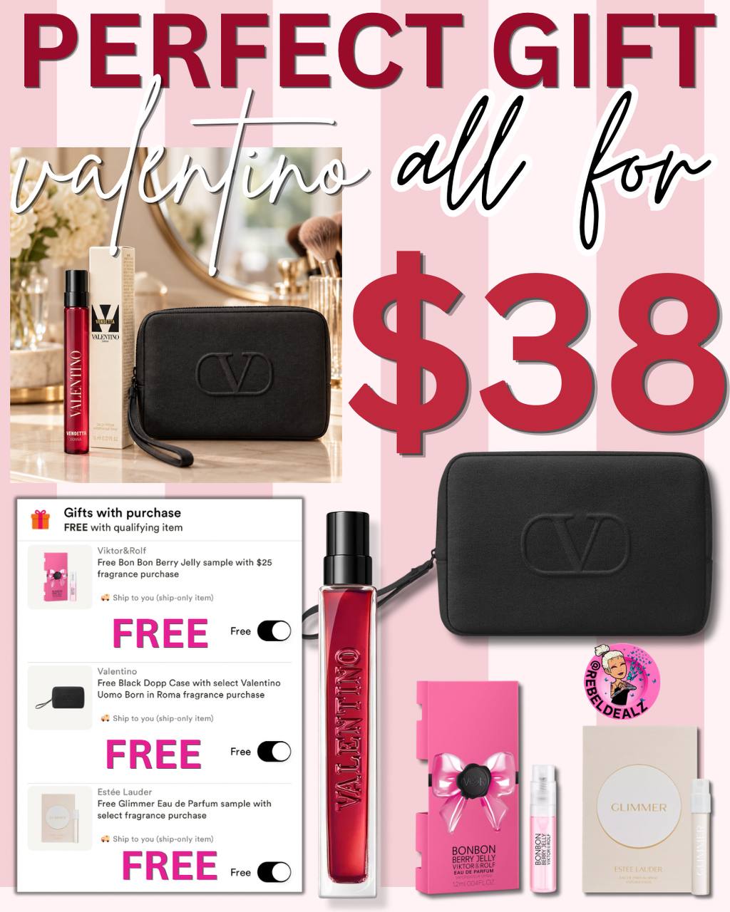Valentino Perfume + 3 Freebies for $38