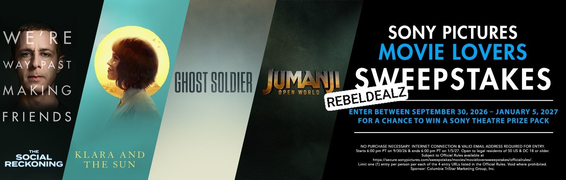 Sony Pictures Movie Lovers Sweepstakes: Win a Theatre Prize Pack