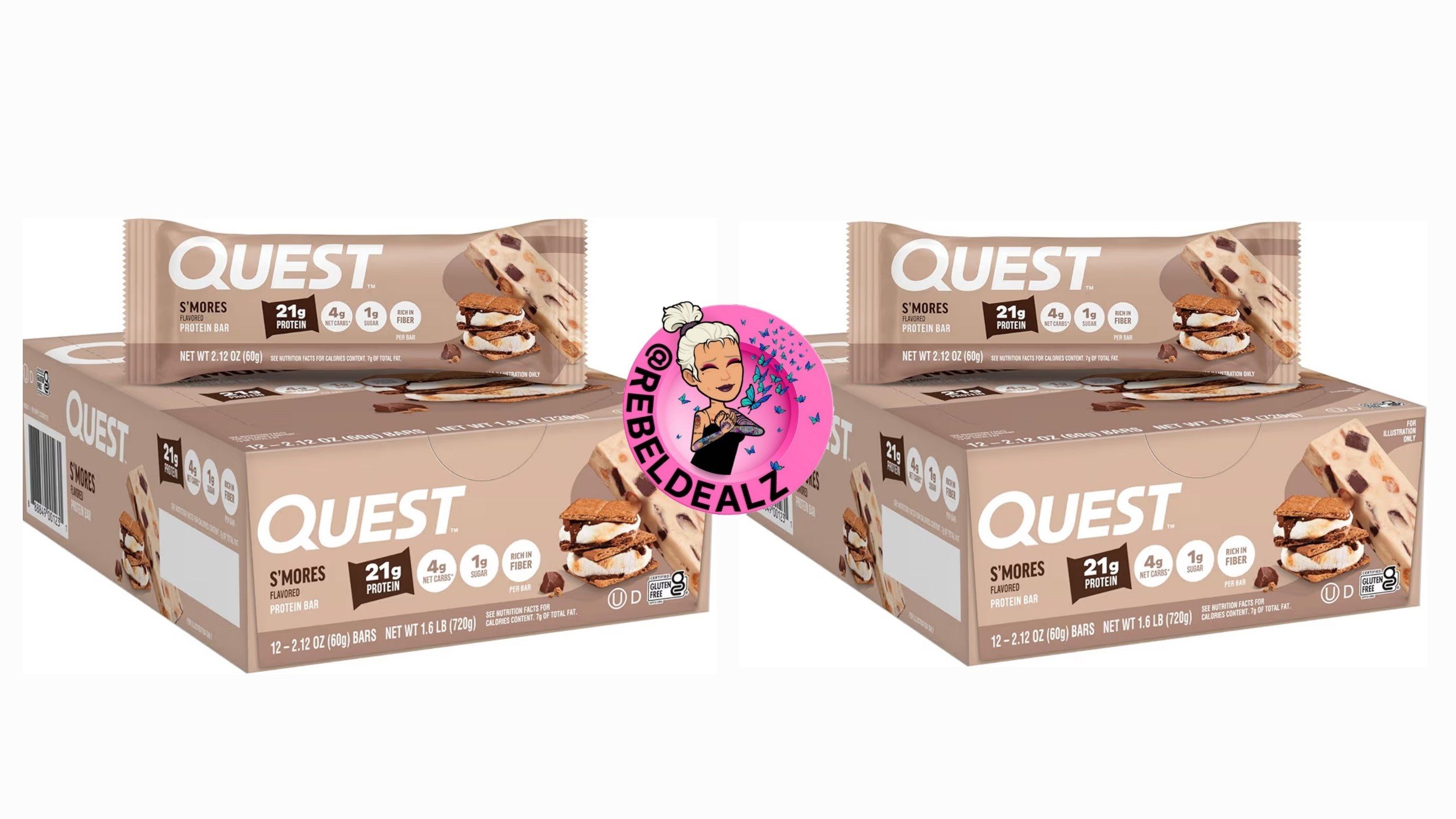 Quest Nutrition S'mores Protein Bars 12-Count Box
