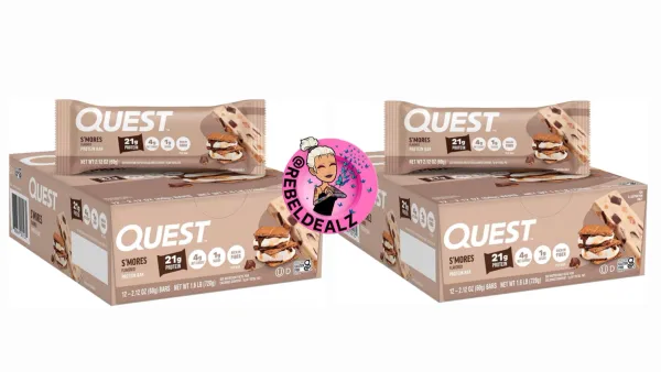 Quest Nutrition S'mores Protein Bars 12-Count Box