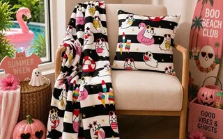 Summerween Deals: Soft Plush Throw Blankets and Matching Pillows