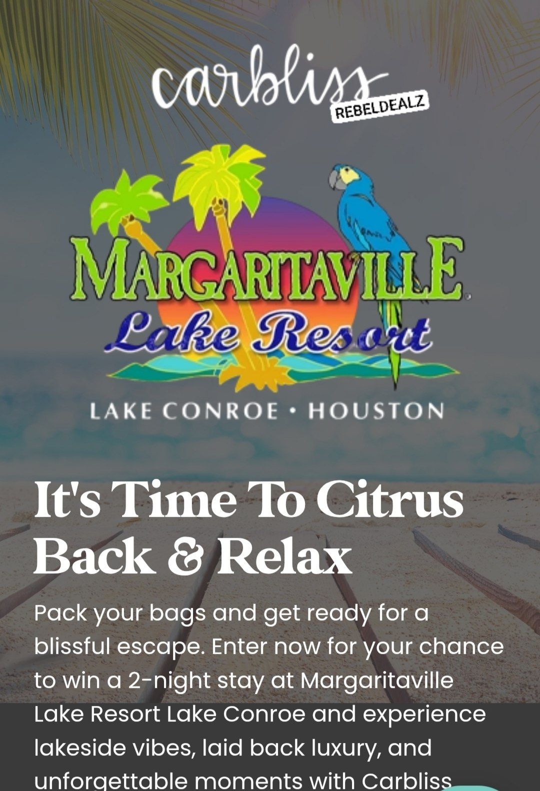 Carbliss Citrus Back and Relax Sweepstakes