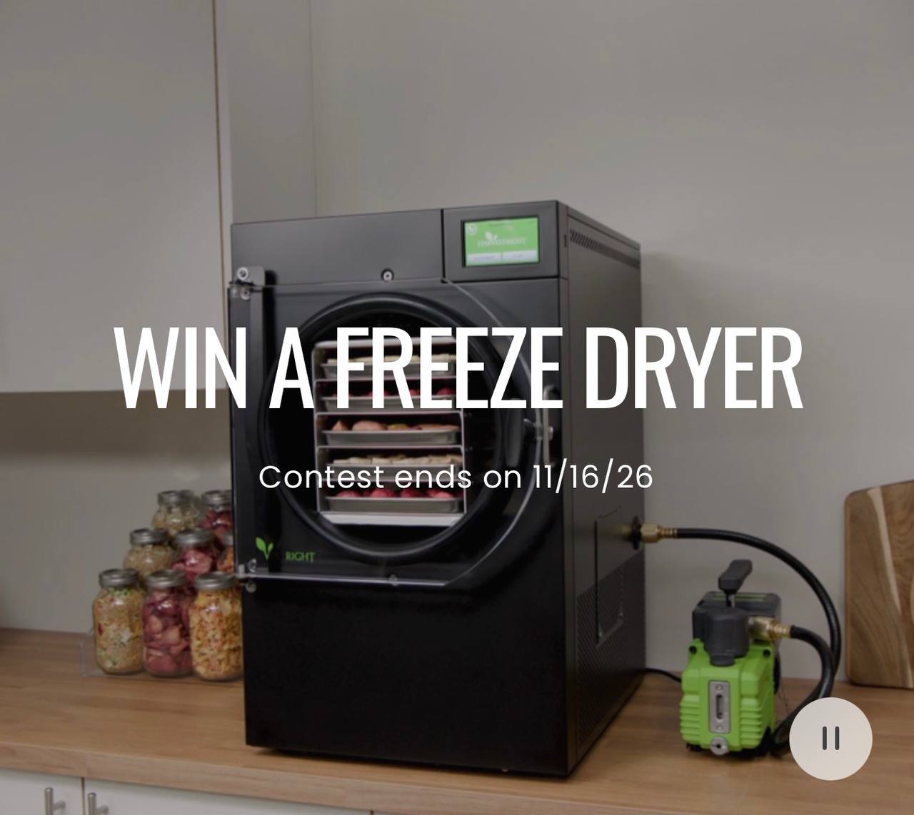 Enter to Win a Harvest Right Freeze Dryer