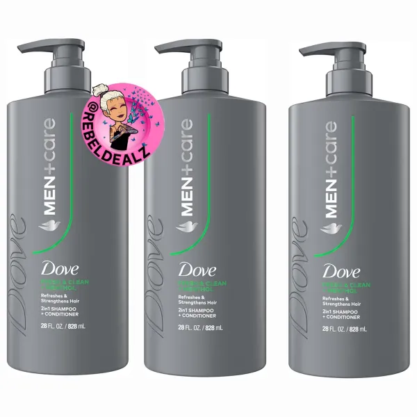 Dove Men Fresh & Clean 2-in-1 Shampoo & Conditioner 28oz