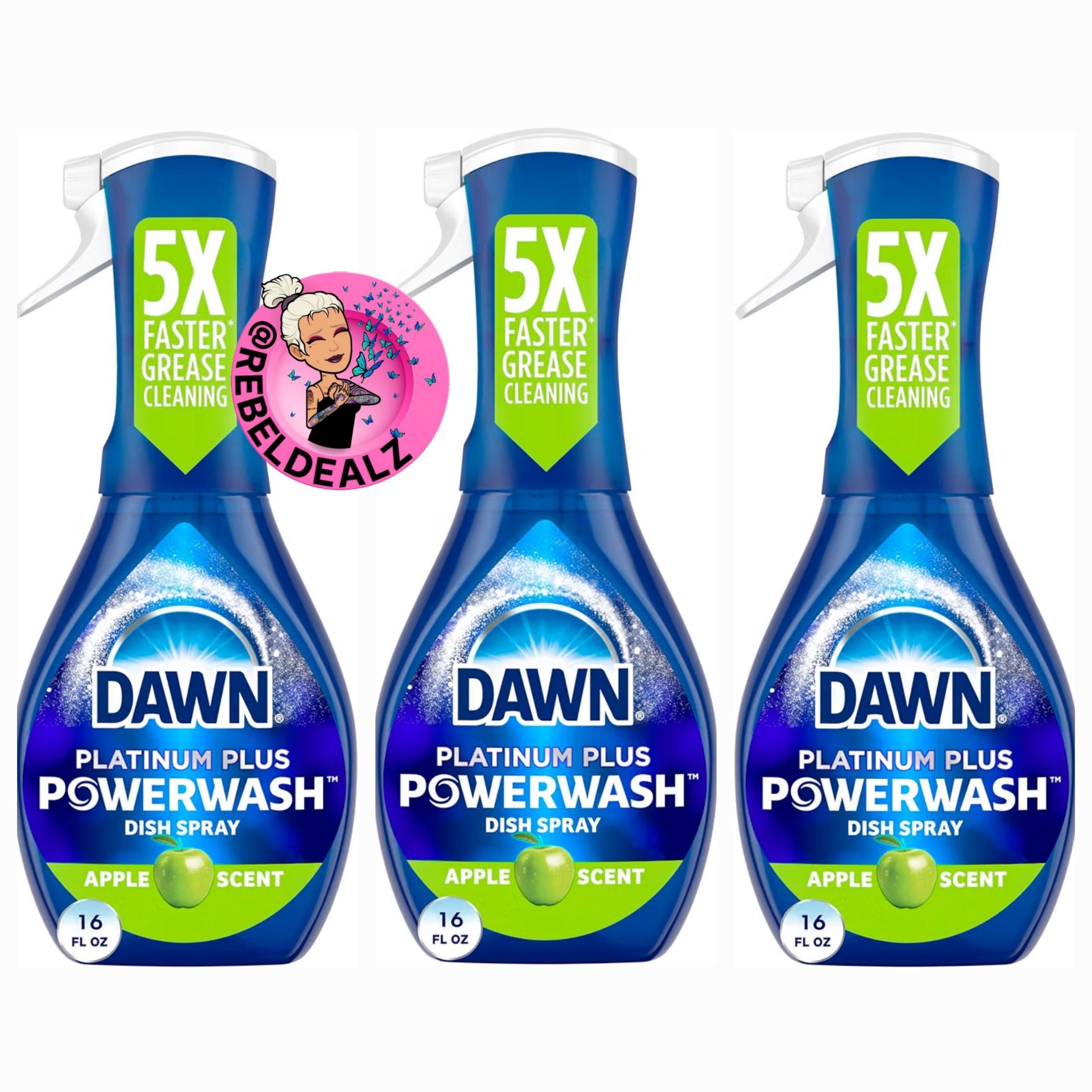 Dawn Platinum Powerwash Dish Spray 3-Pack as Low as $8.xx