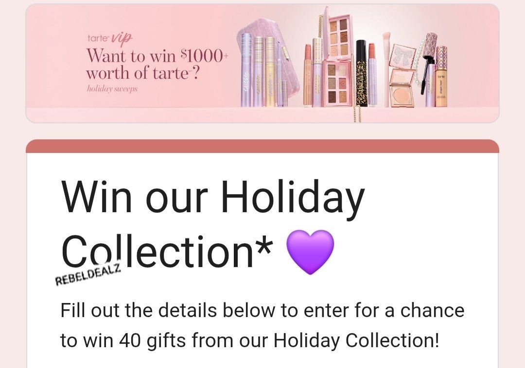 Tarte VIP Holiday Collection Giveaway: Win 40 Gifts