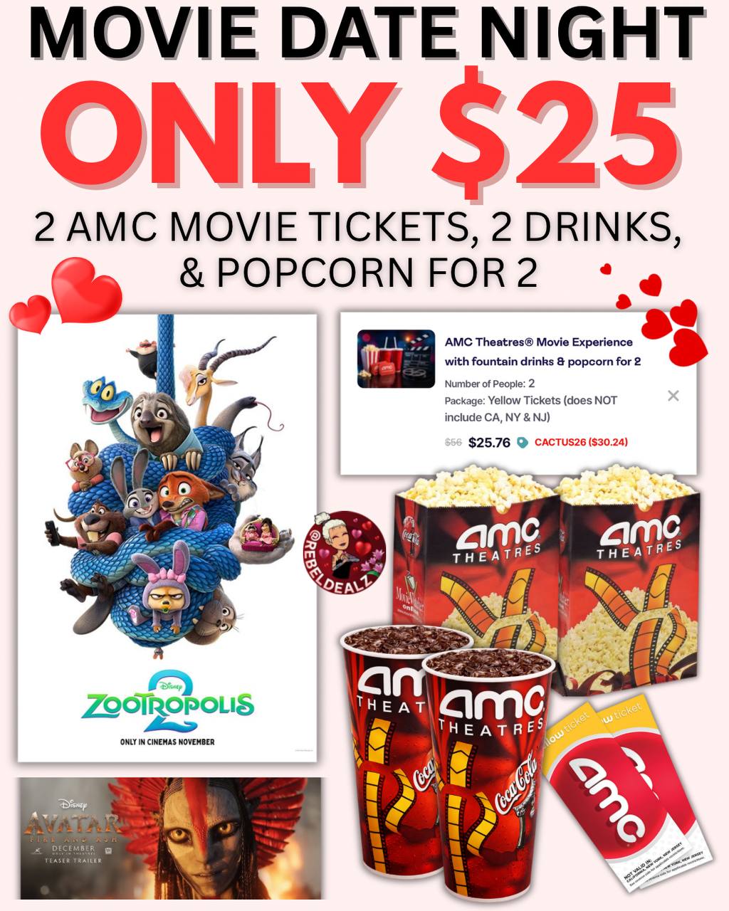 AMC Movie Night Deals for Valentine's Day